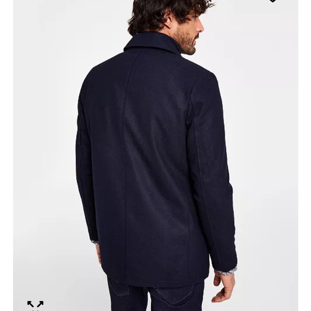 Kenneth Cole New York Black Pea Coat - Picture 2 of 15